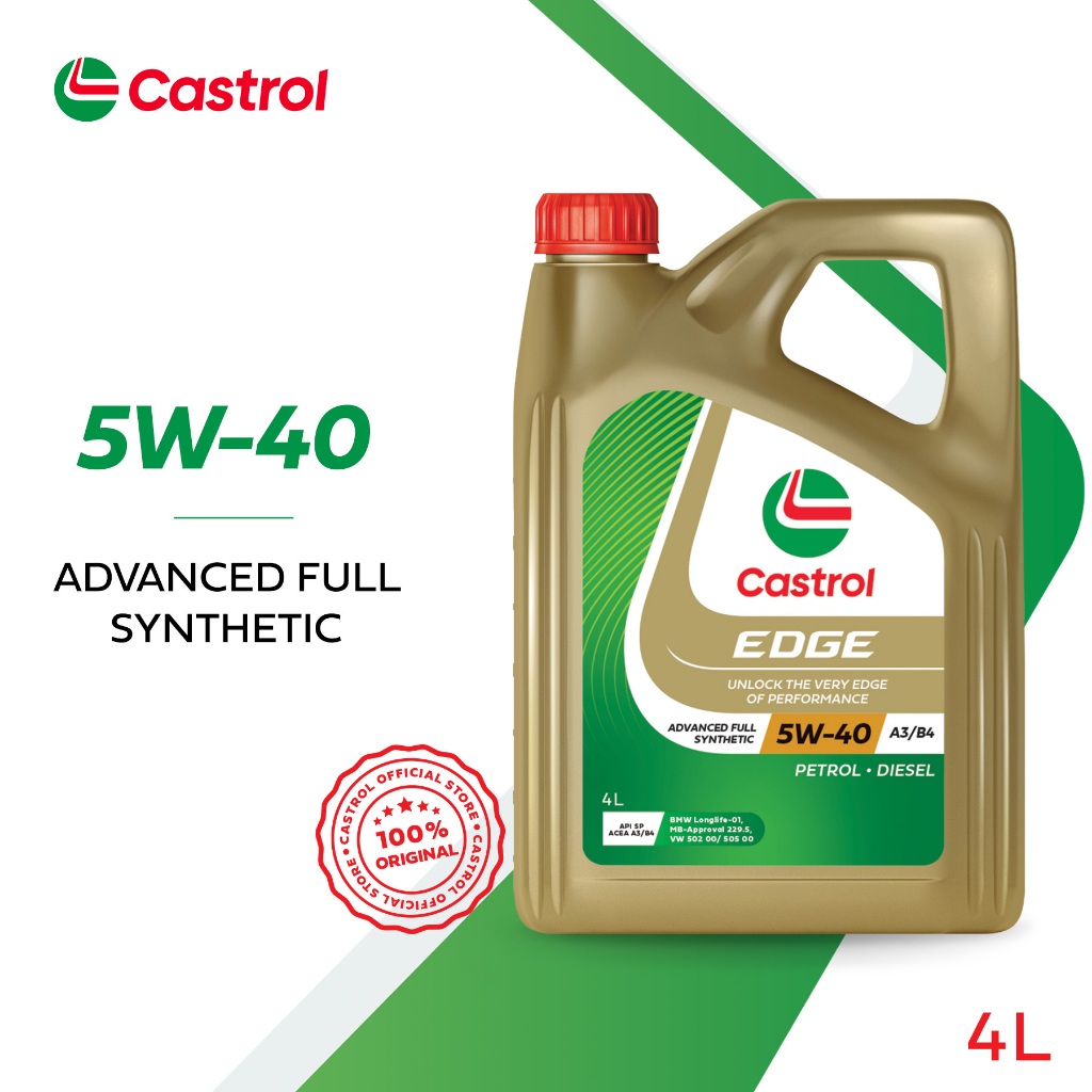 Castrol EDGE 5W-40 Tam Sentetik Motor Yağı 4 Litre (3429805) - Orijinal Ürün | ApexParts