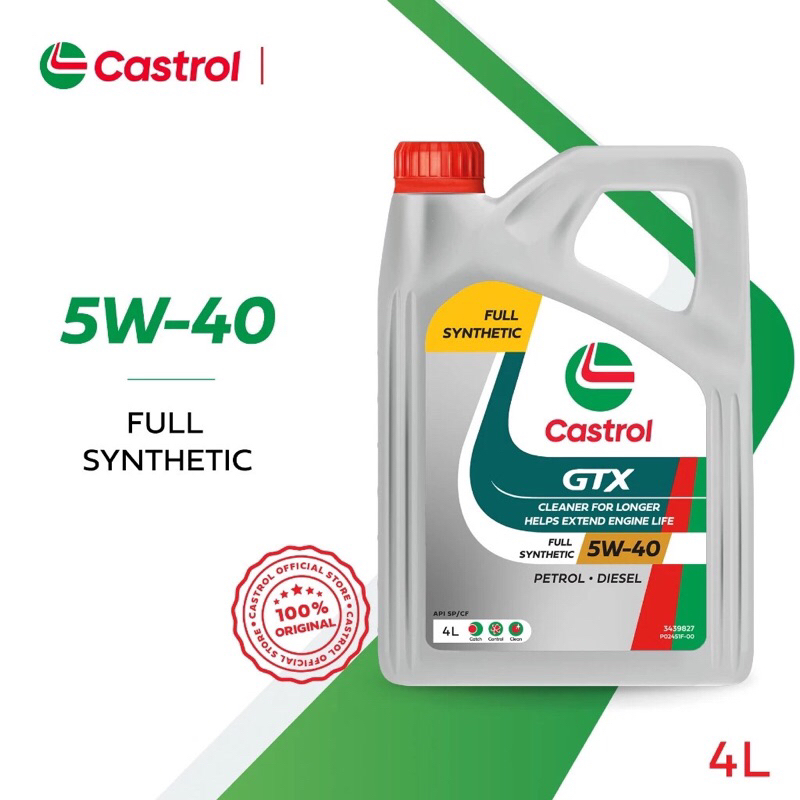Castrol GTX 5W-40 A3/B4 Tam Sentetik Motor Yağı 4 Litre (3430105) - Orijinal Ürün | ApexParts