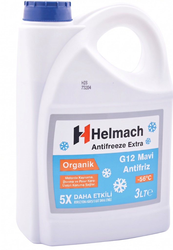 HELMACH ANTIFREEZE EXTRA G12 MAVİ ORGANİK ANTİFRİZ -56°C 3 LİTRE (HLM-AFZ-G12-BLU-3L) - Orijinal Ürün | ApexParts