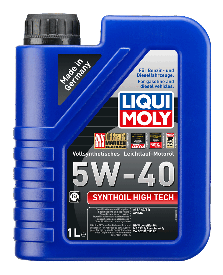 LIQUI MOLY 5W-40 Motor Yağı Tam Sentetik Synthoil High Tech 1 Litre (1855) - Orijinal Ürün | ApexParts
