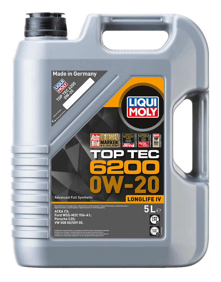 LIQUI MOLY 0W-20 Motor Yağı Top Tec 6200 5 Litre (20789) - Orijinal Ürün | ApexParts