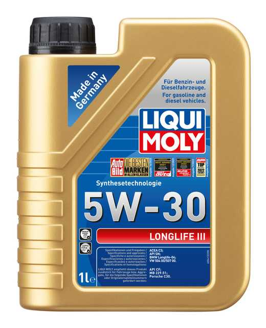 LIQUI MOLY 5W-30 Motor Yağı Longlife III 1 Litre (20820) - Orijinal Ürün | ApexParts
