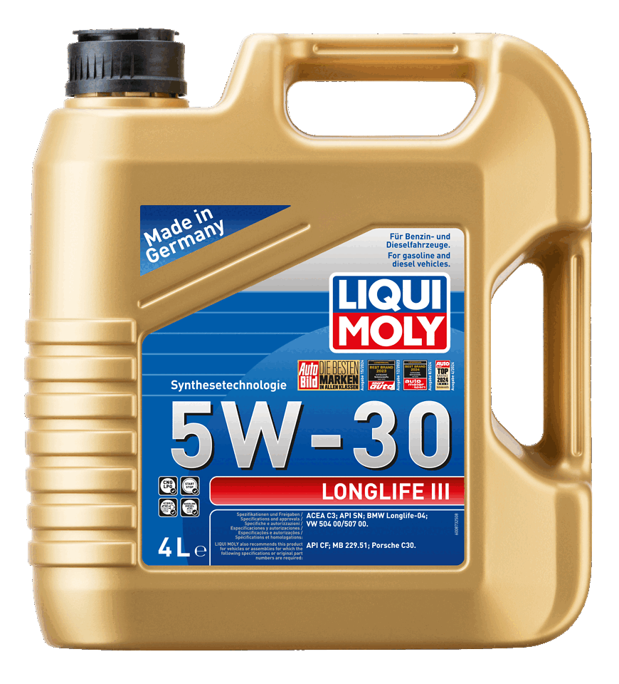 LIQUI MOLY 5W-30 Motor Yağı Longlife III 4 Litre (20821) - Orijinal Ürün | ApexParts