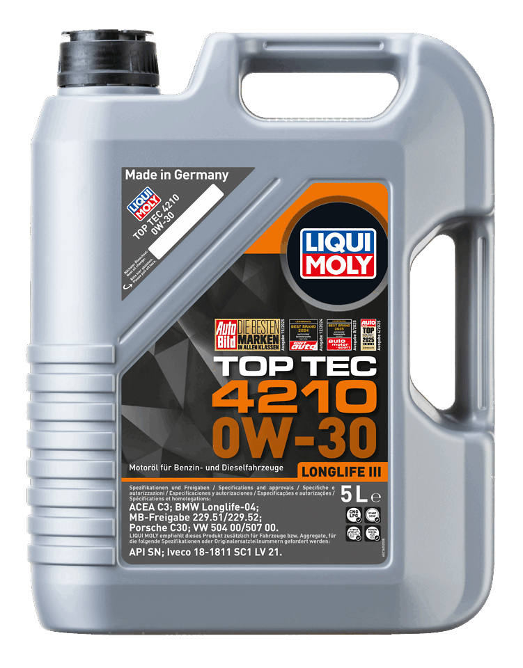 LIQUI MOLY 0W-30 Motor Yağı Tam Sentetik Top Tec 4210 5 Litre (21605) - Orijinal Ürün | ApexParts