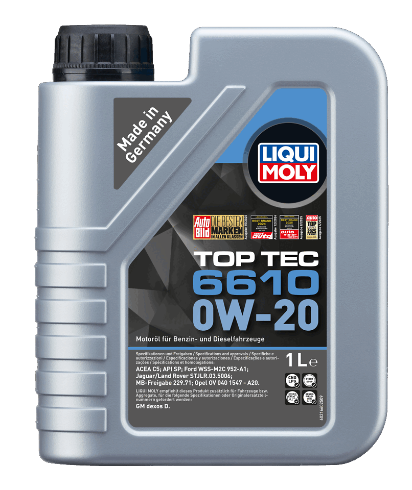 LIQUI MOLY 0W-20 Motor Yağı Top Tec 6610 1 Litre (21660) - Orijinal Ürün | ApexParts