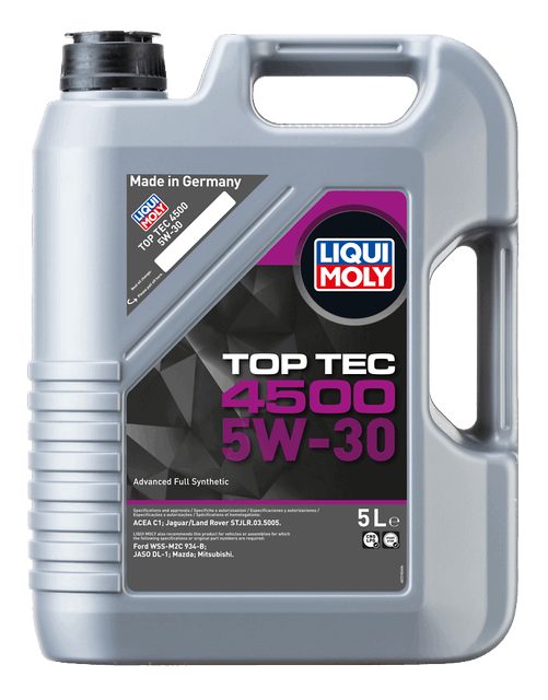 LIQUI MOLY 5W-30 Motor Yağı Tam Sentetik Top Tec 4500 5 Litre (2318) - Orijinal Ürün | ApexParts