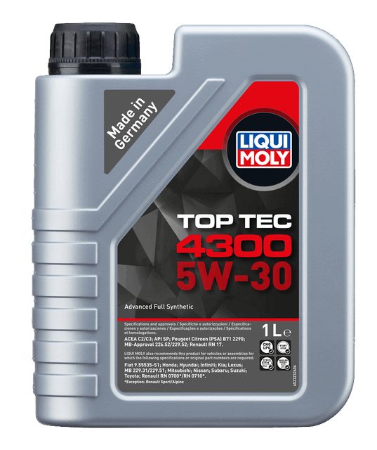 LIQUI MOLY 5W-30 Motor Yağı Top Tec 4300 1 Litre (2323) - Orijinal Ürün | ApexParts