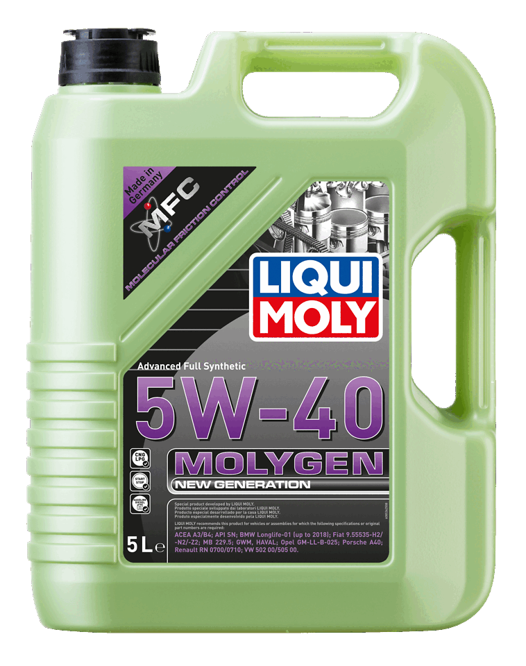 LIQUI MOLY 5W-40 Motor Yağı Molygen New Generation 5 Litre (8536) - Orijinal Ürün | ApexParts
