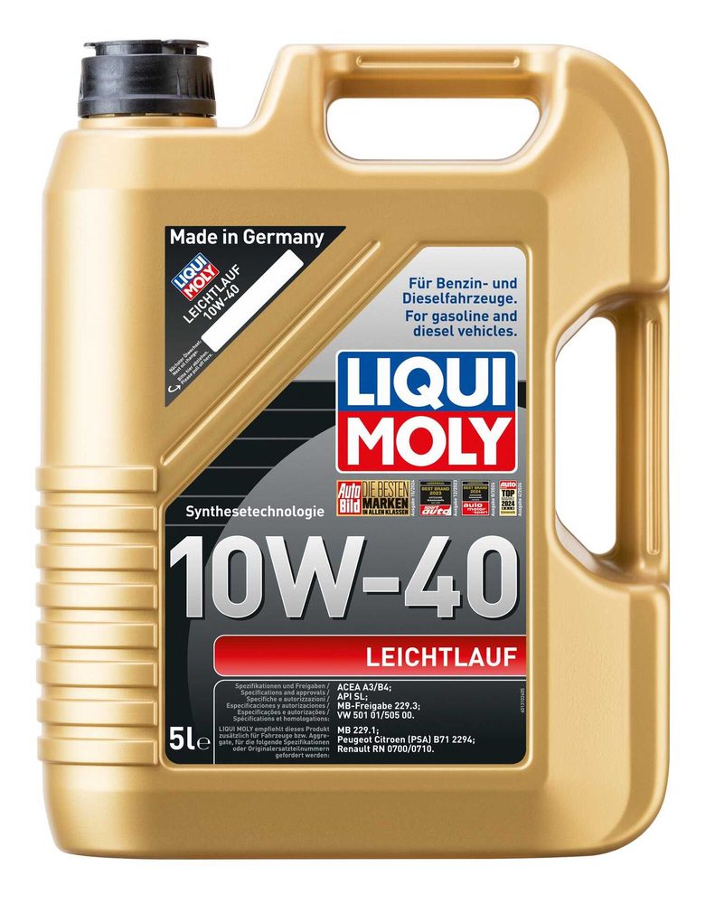 LIQUI MOLY 10W-40 Motor Yağı Leichtlauf 5 Litre (9502) - Orijinal Ürün | ApexParts