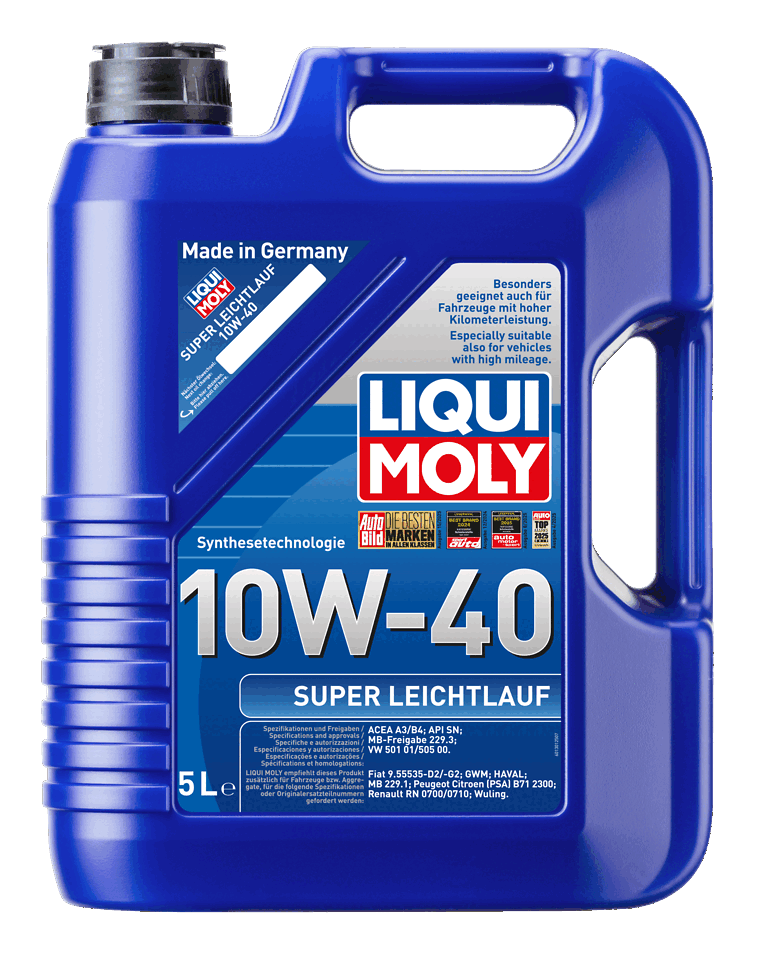 LIQUI MOLY 10W-40 Motor Yağı Super Leichtlauf 5 Litre (9505) - Orijinal Ürün | ApexParts