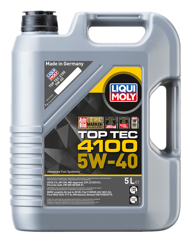 LIQUI MOLY 5W-40 Motor Yağı Tam Sentetik Top Tec 4100 5 Litre (9511) - Orijinal Ürün | ApexParts
